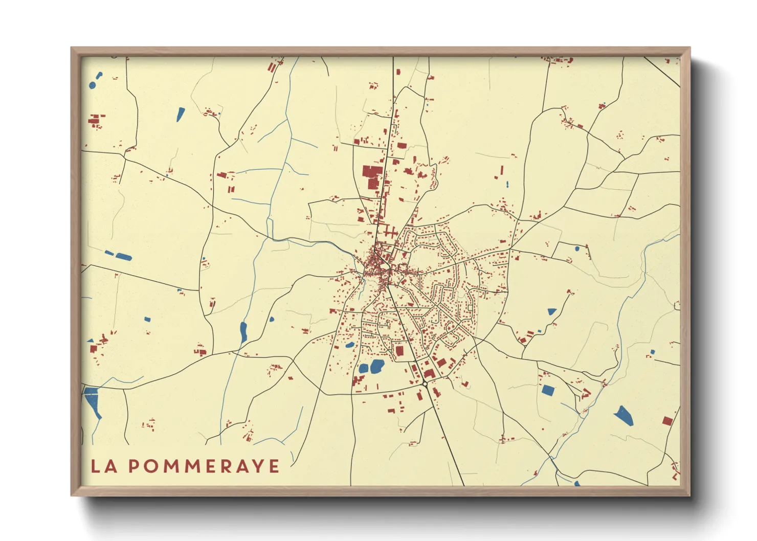 Une affiche de carte sur La Pommeraye