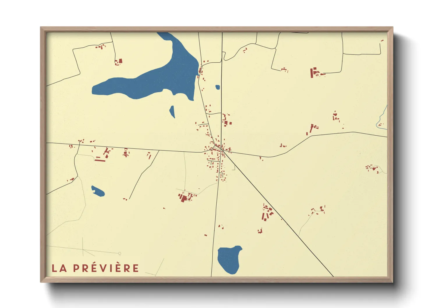 Une affiche de carte sur La Prévière