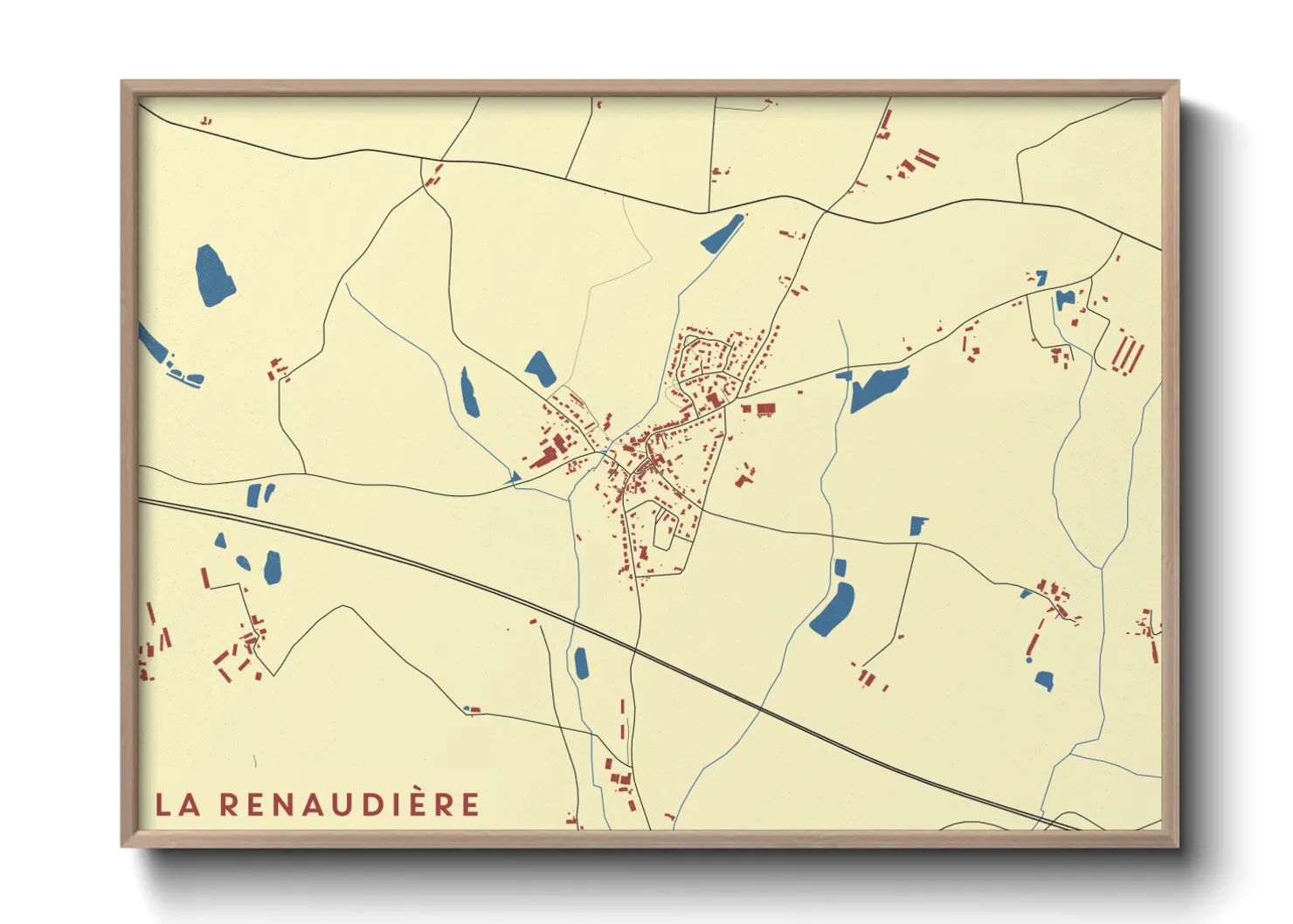 Une affiche de carte sur La Renaudière