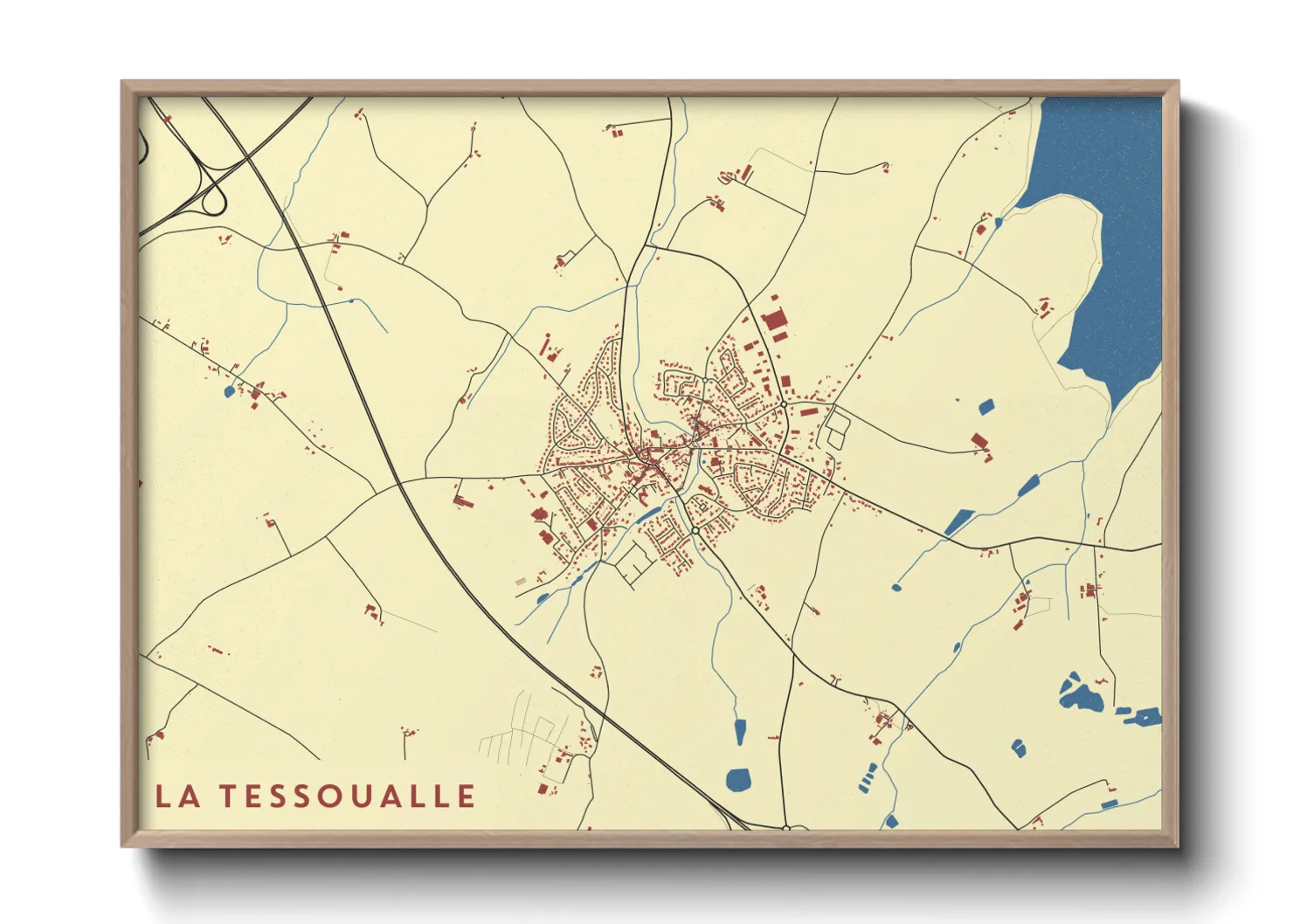 Une affiche de carte sur La Tessoualle