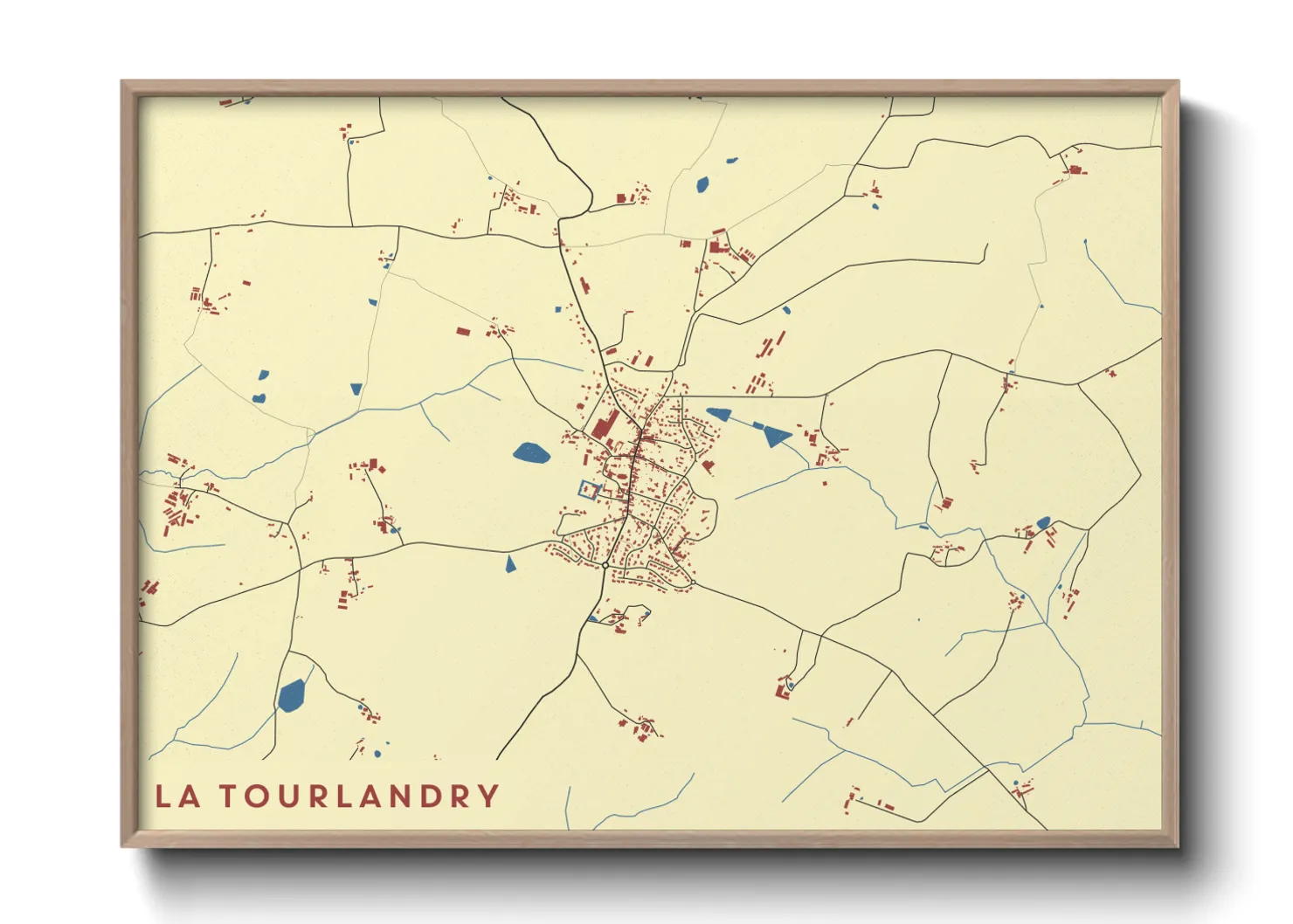 Une affiche de carte sur La Tourlandry