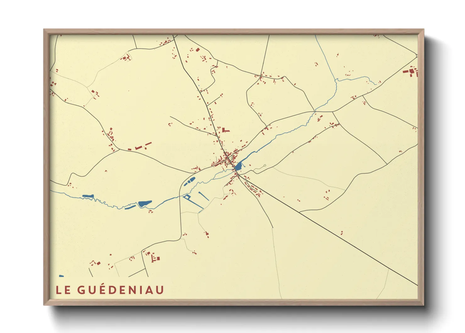 Une affiche de carte sur Le Guédeniau