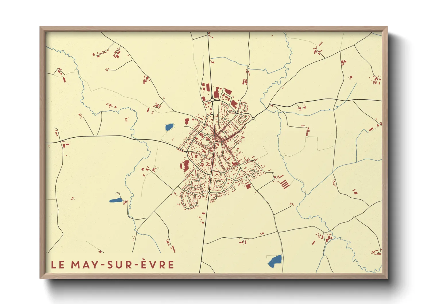 Une affiche de carte sur Le May-sur-Èvre