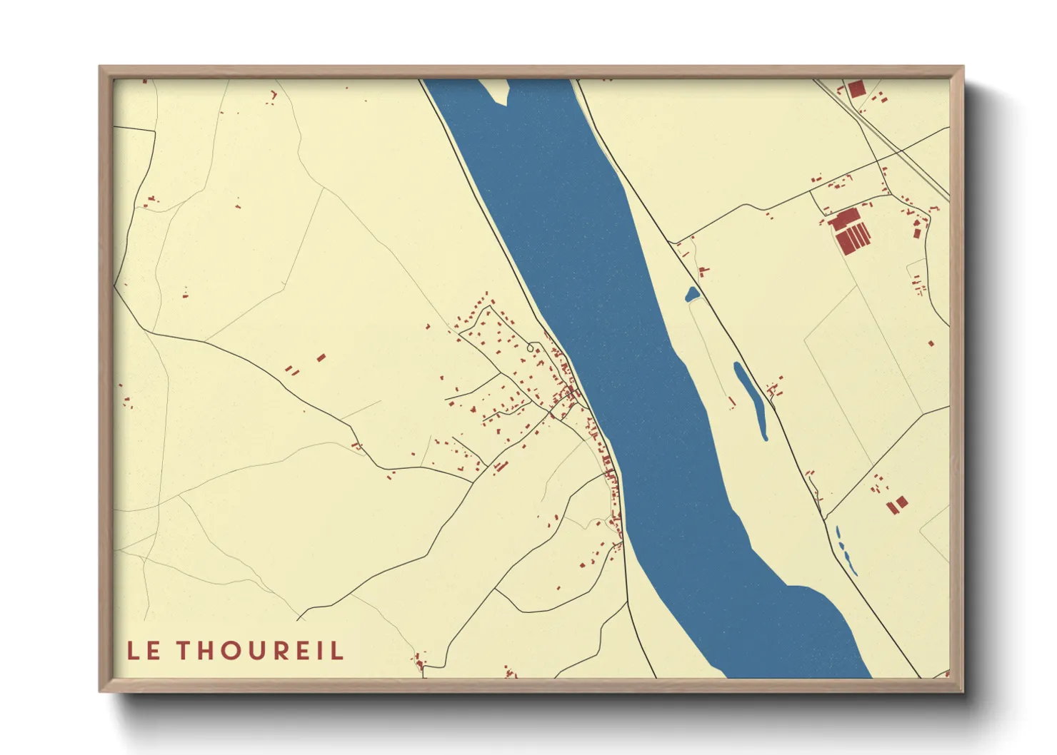 Une affiche de carte sur Le Thoureil