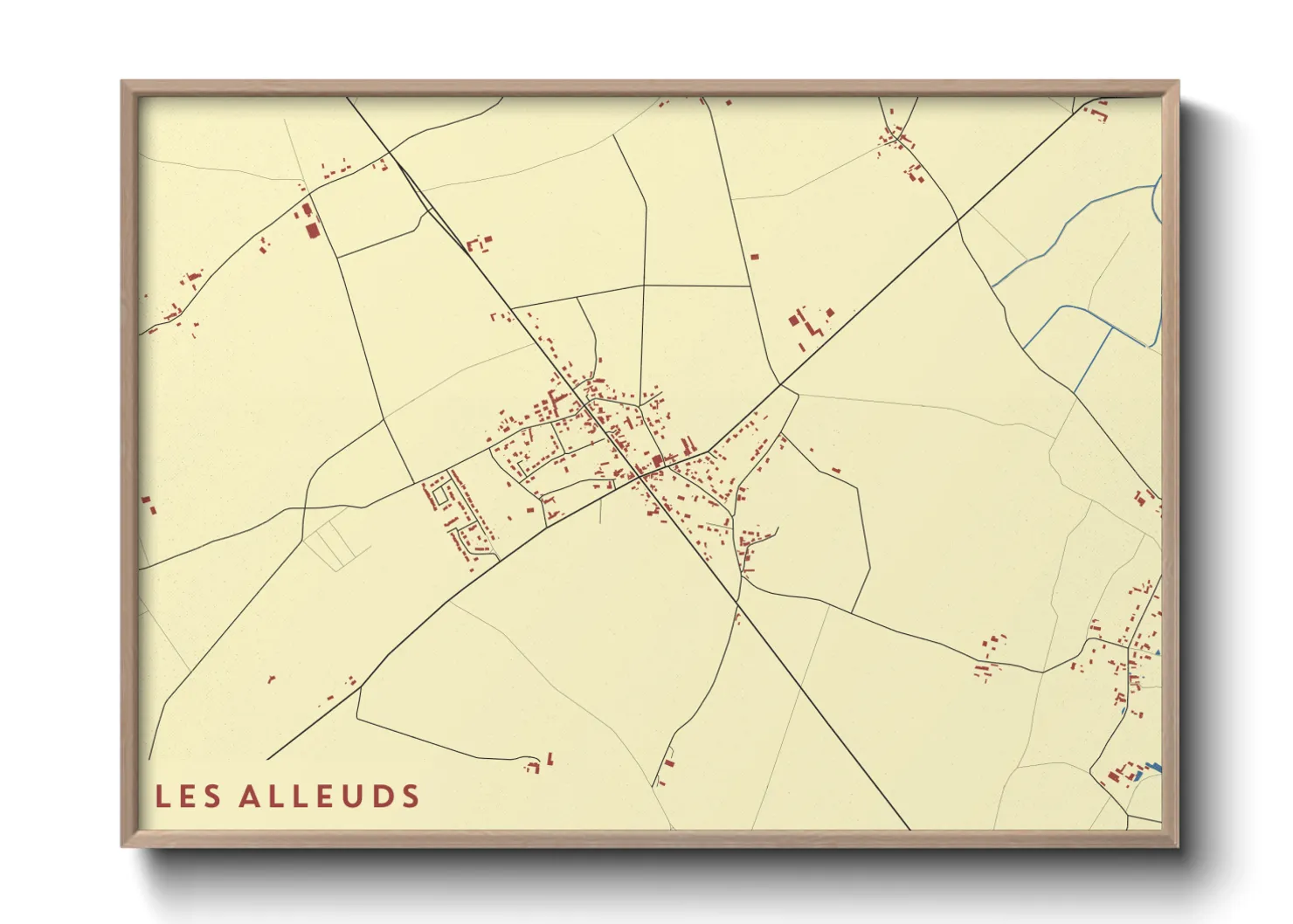 Une affiche de carte sur Les Alleuds