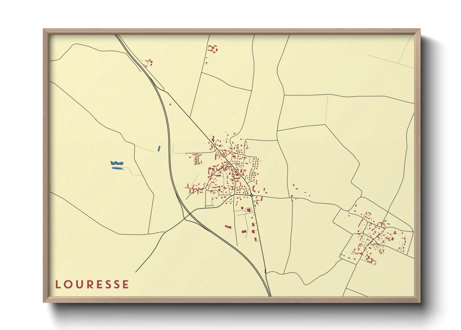 Une affiche de carte sur Louresse