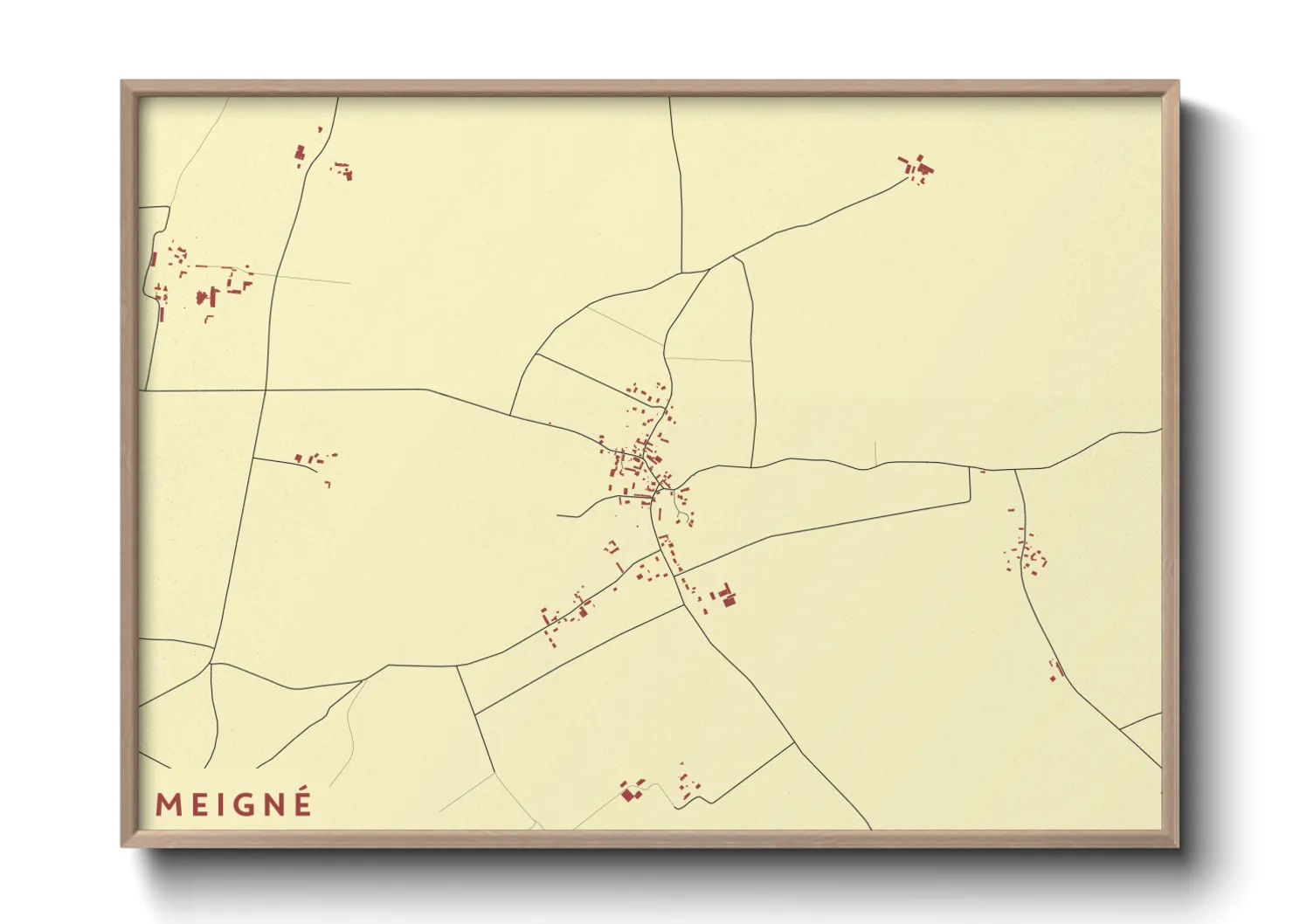 Une affiche de carte sur Meigné