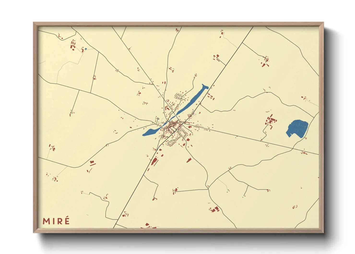 Une affiche de carte sur Miré
