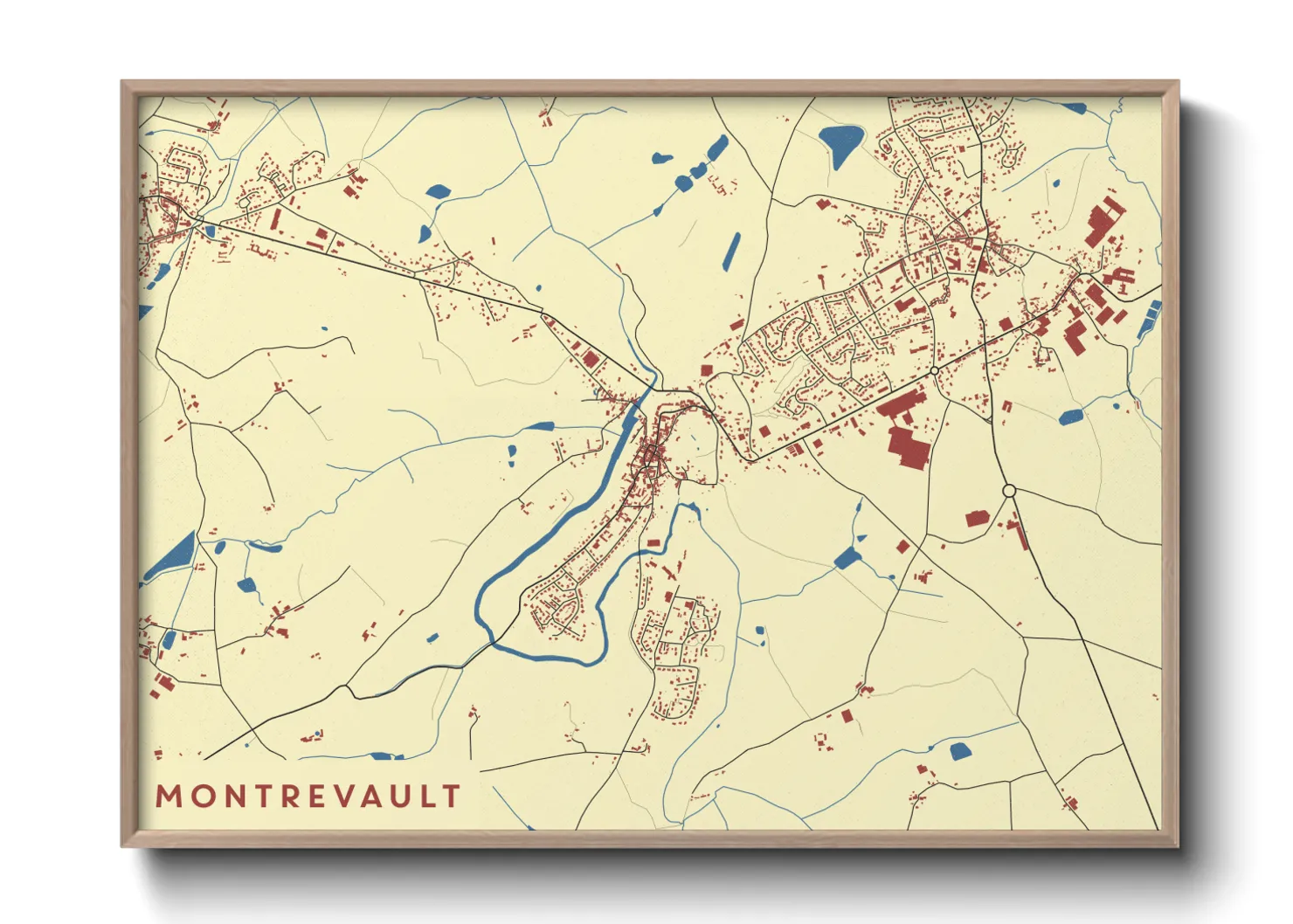 Une affiche de carte sur Montrevault