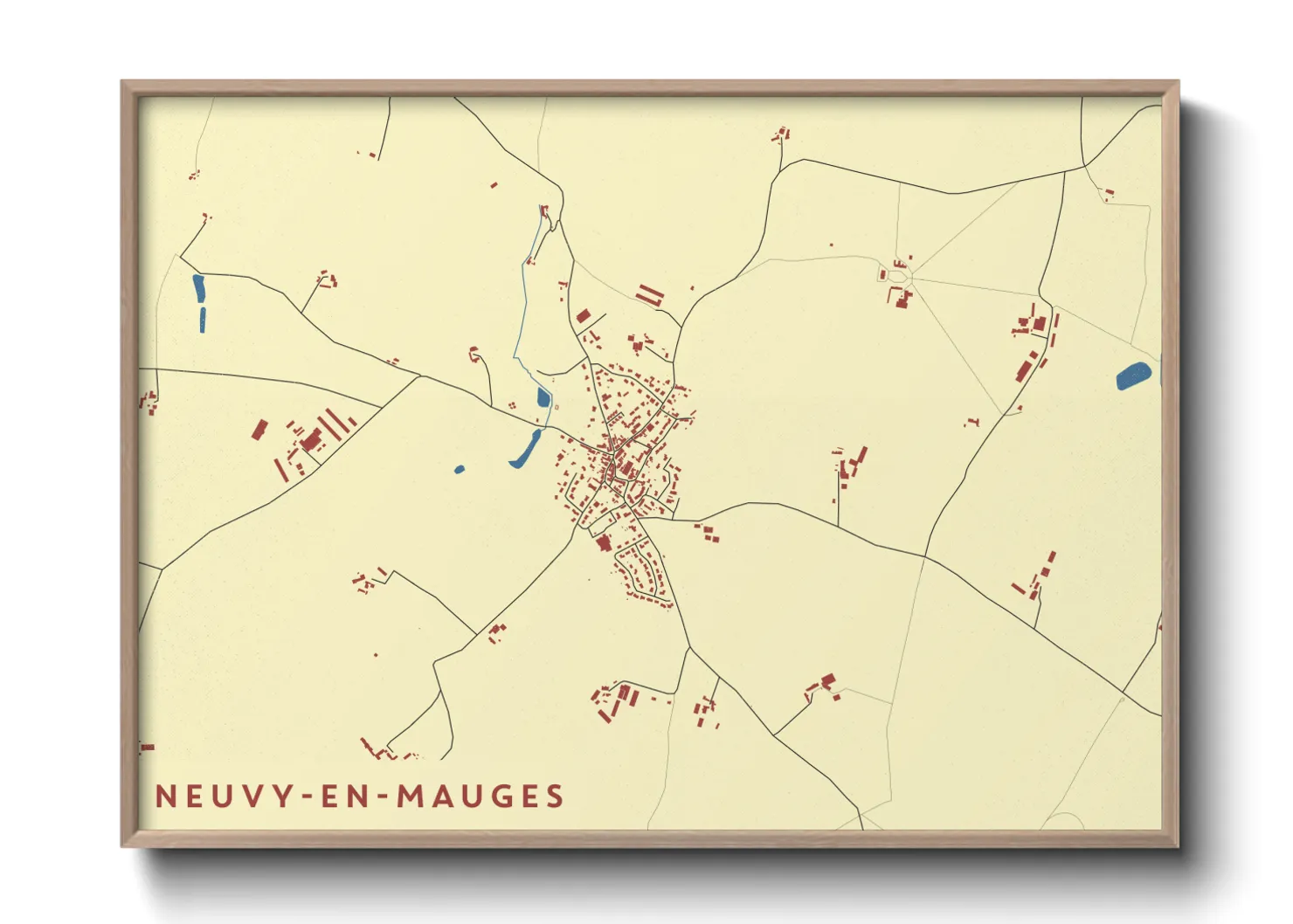 Une affiche de carte sur Neuvy-en-Mauges