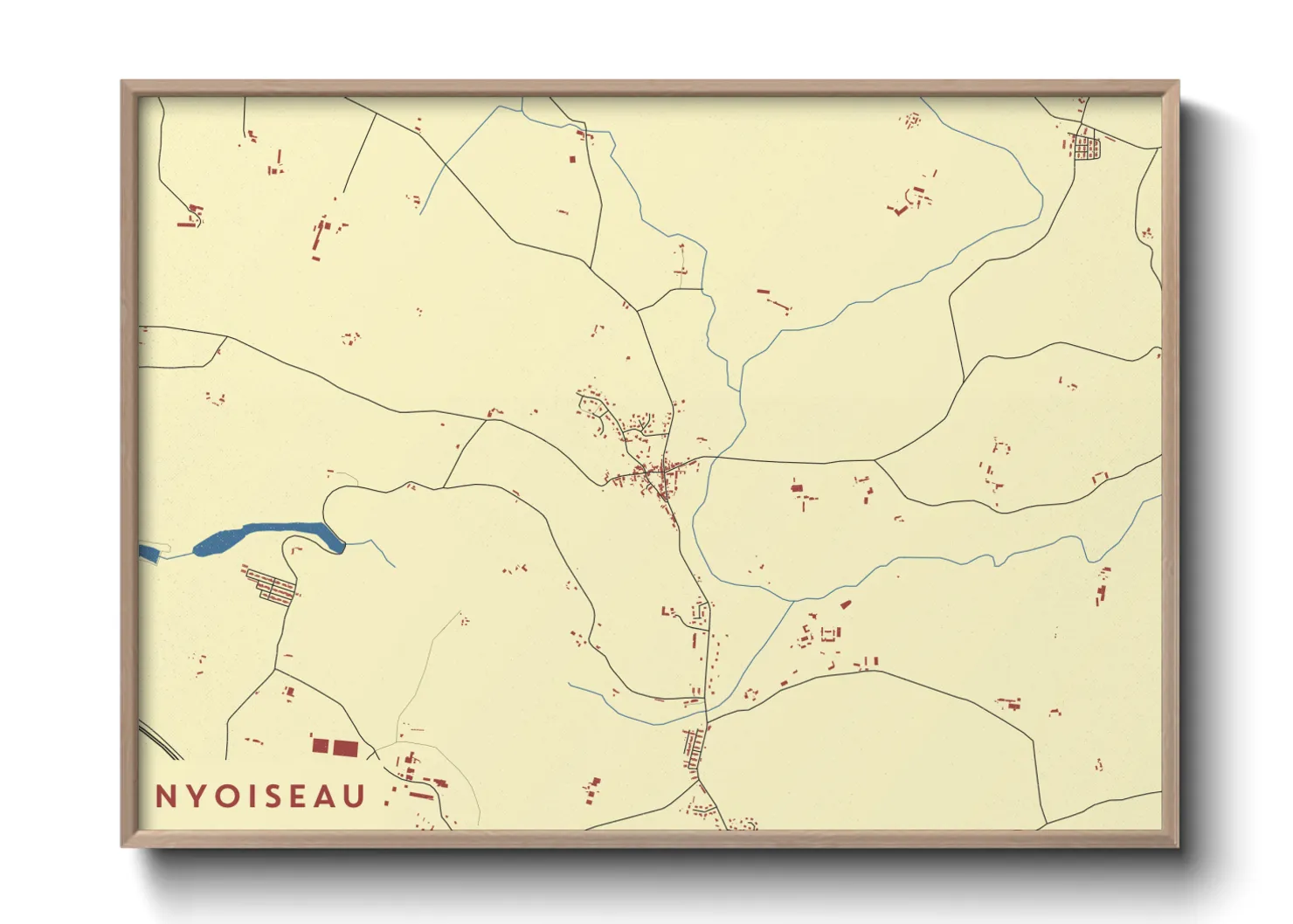 Une affiche de carte sur Nyoiseau