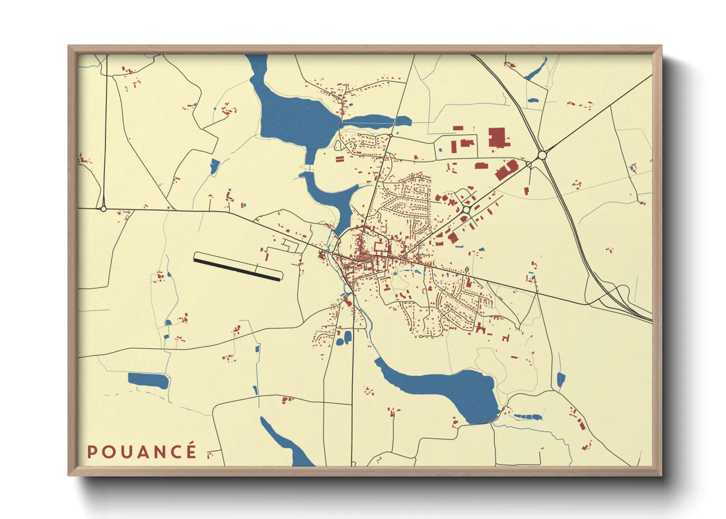 Une affiche de carte sur Pouancé