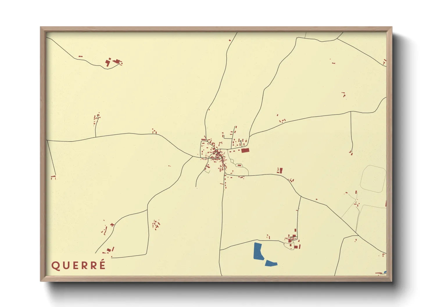 Une affiche de carte sur Querré