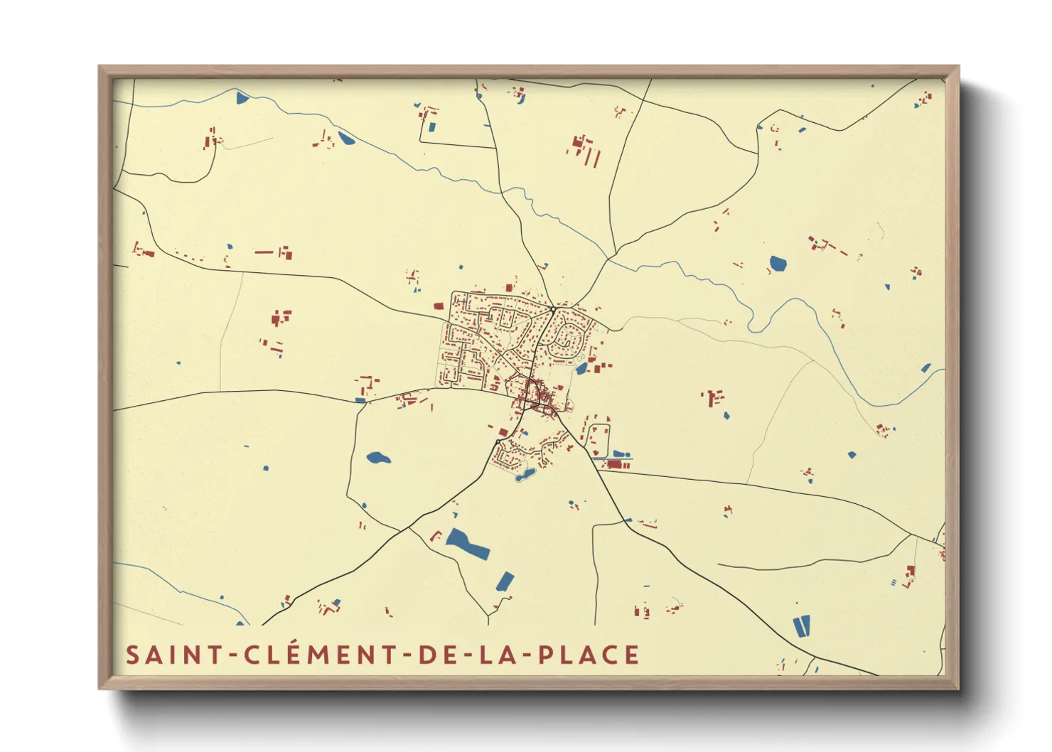 Une affiche de carte sur Saint-Clément-de-la-Place