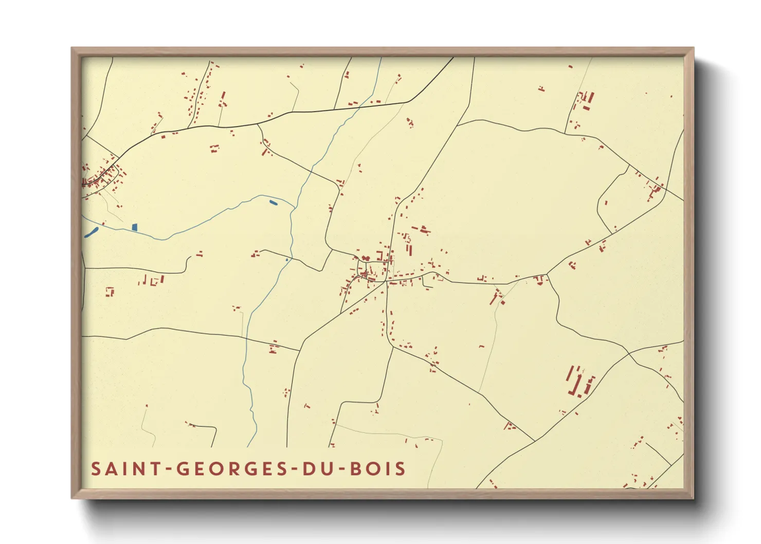 Une affiche de carte sur Saint-Georges-du-Bois