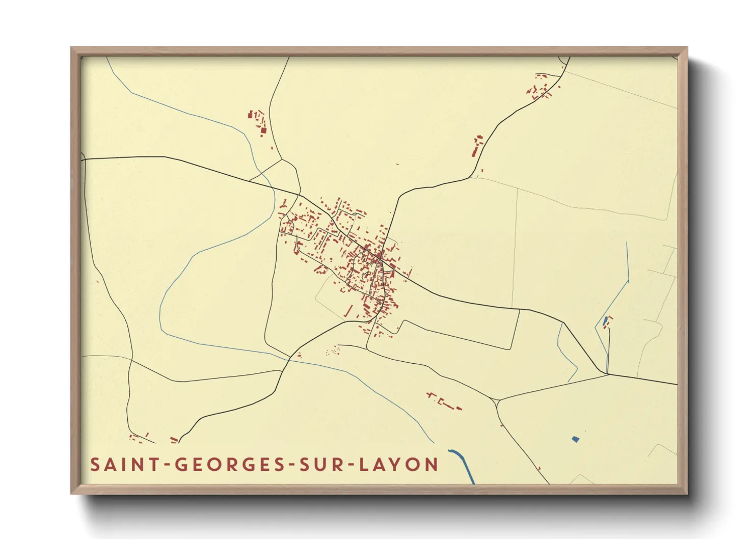 Une affiche de carte sur Saint-Georges-sur-Layon