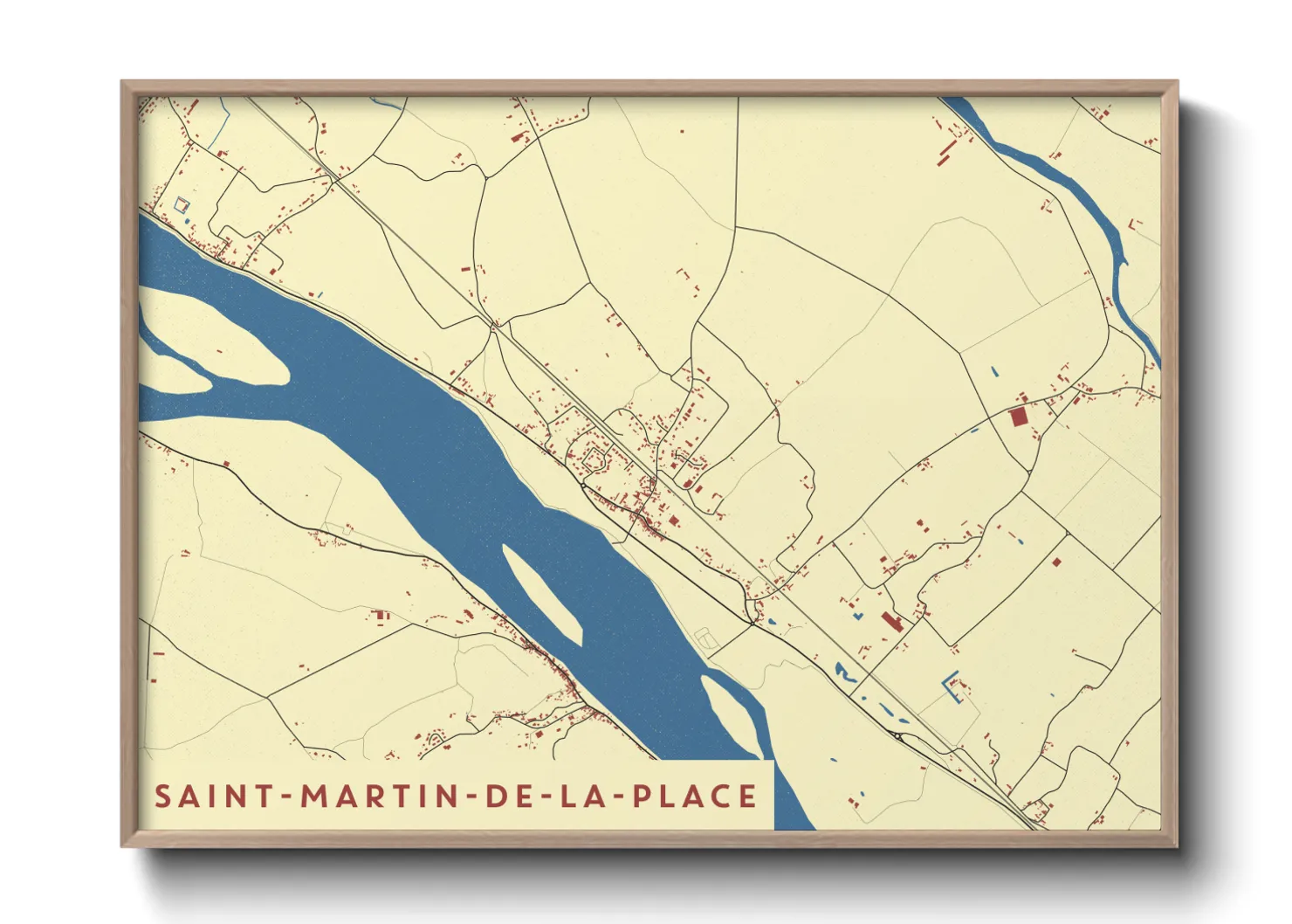 Une affiche de carte sur Saint-Martin-de-la-Place