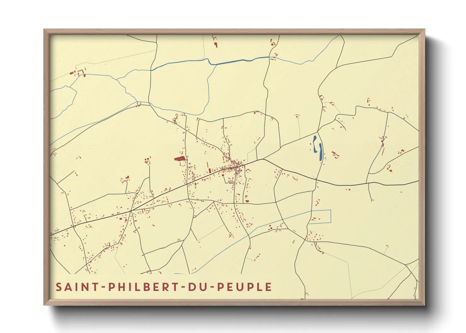 Une affiche de carte sur Saint-Philbert-du-Peuple