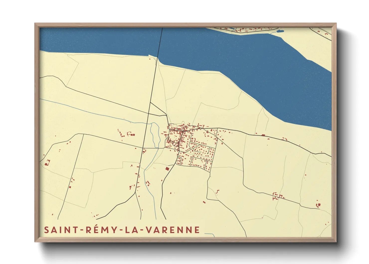 Une affiche de carte sur Saint-Rémy-la-Varenne