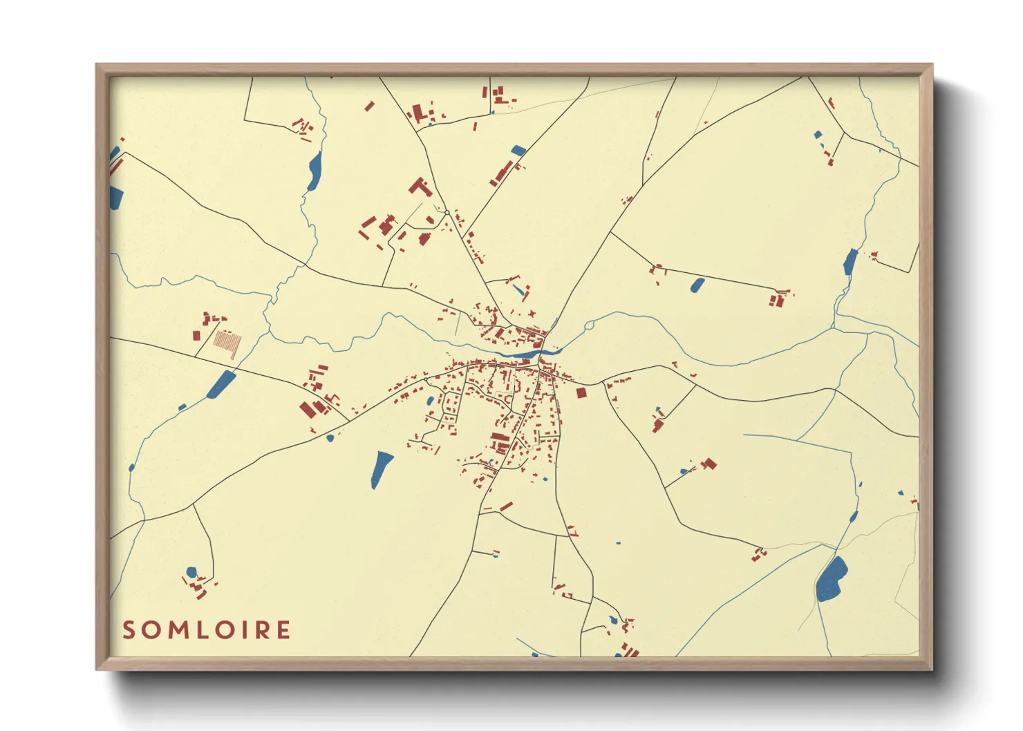 Une affiche de carte sur Somloire