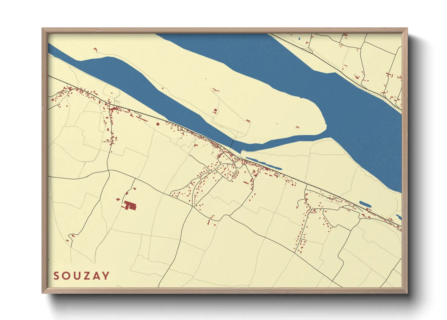 Une affiche de carte sur Souzay