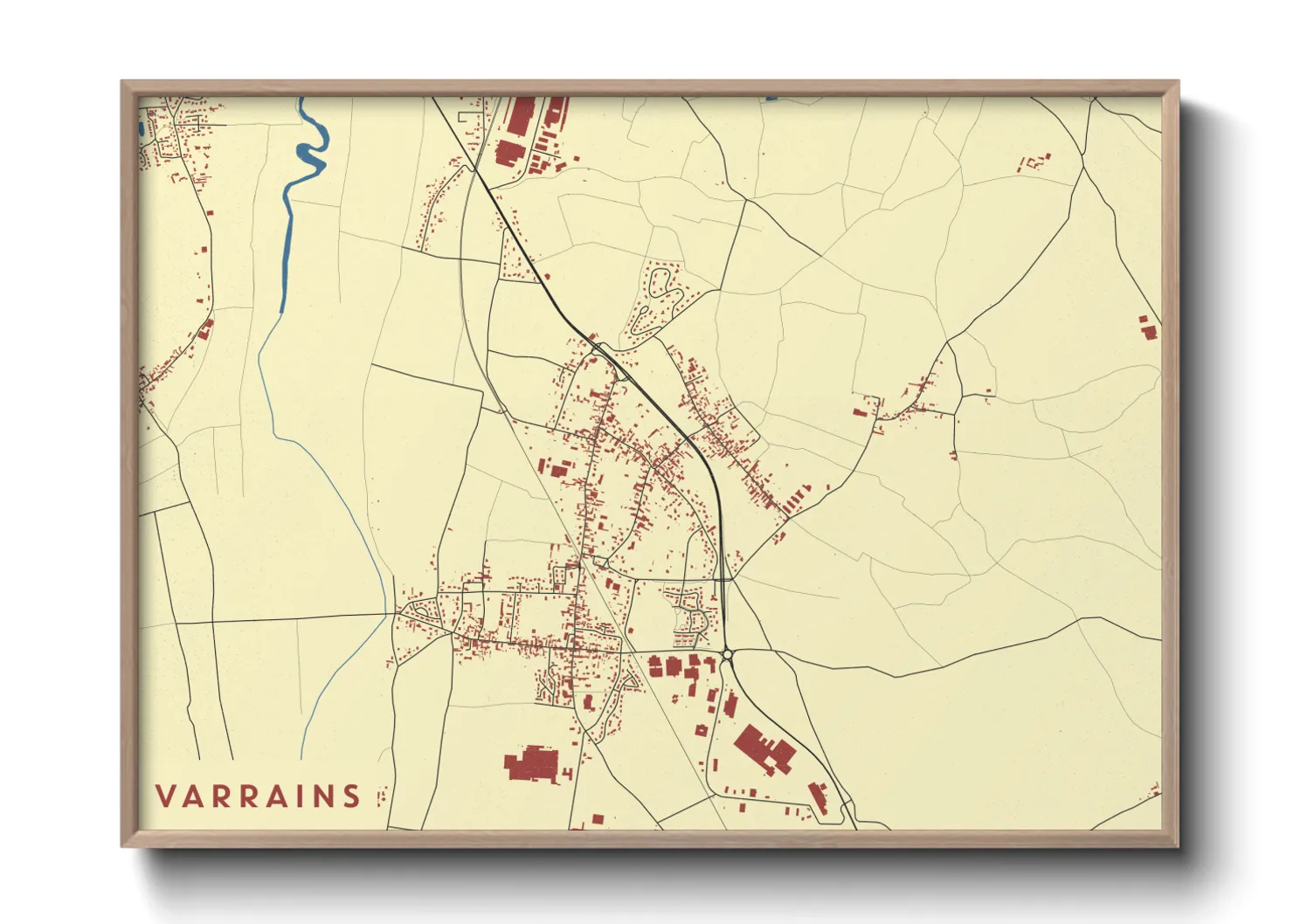 Une affiche de carte sur Varrains