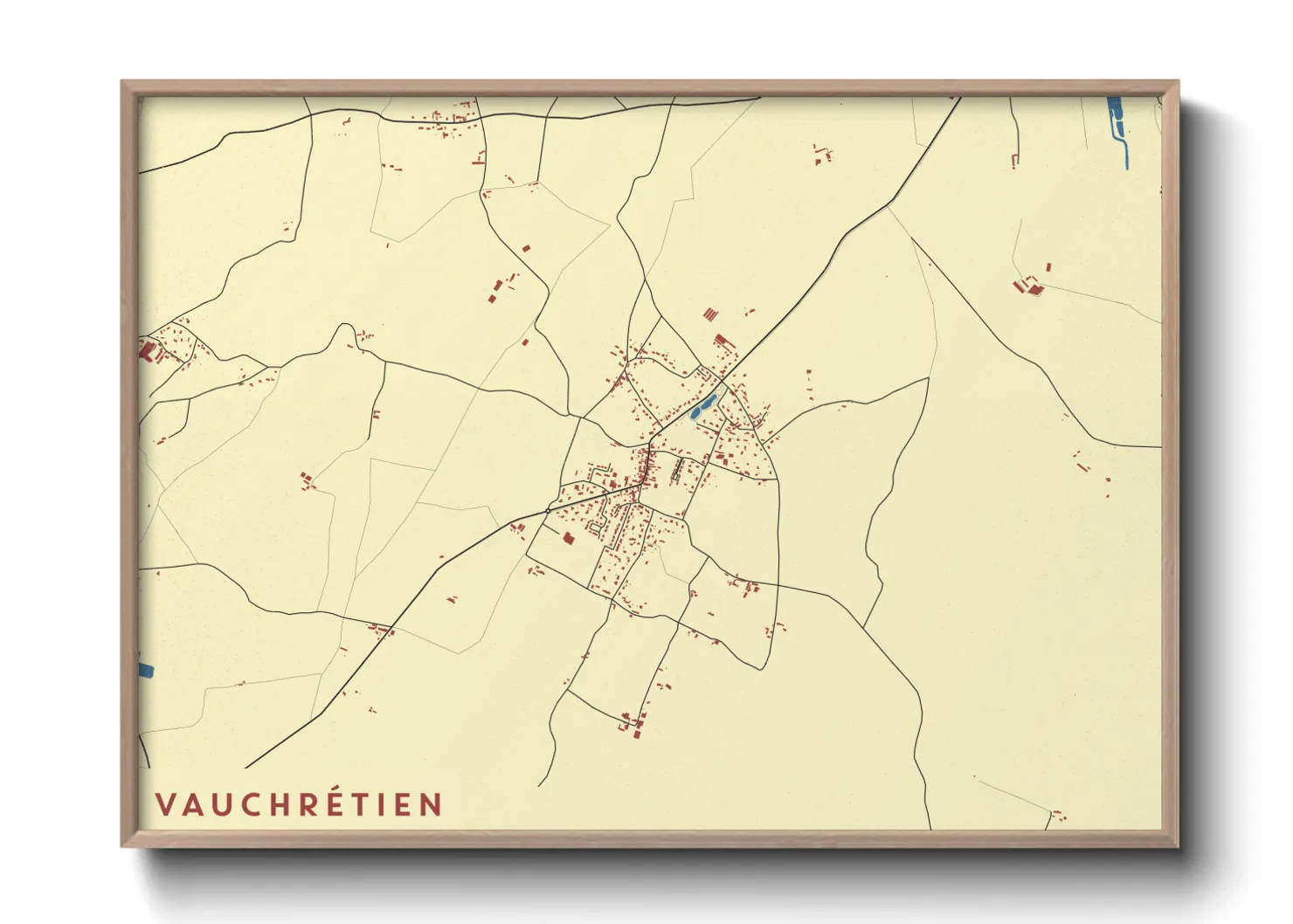 Une affiche de carte sur Vauchrétien