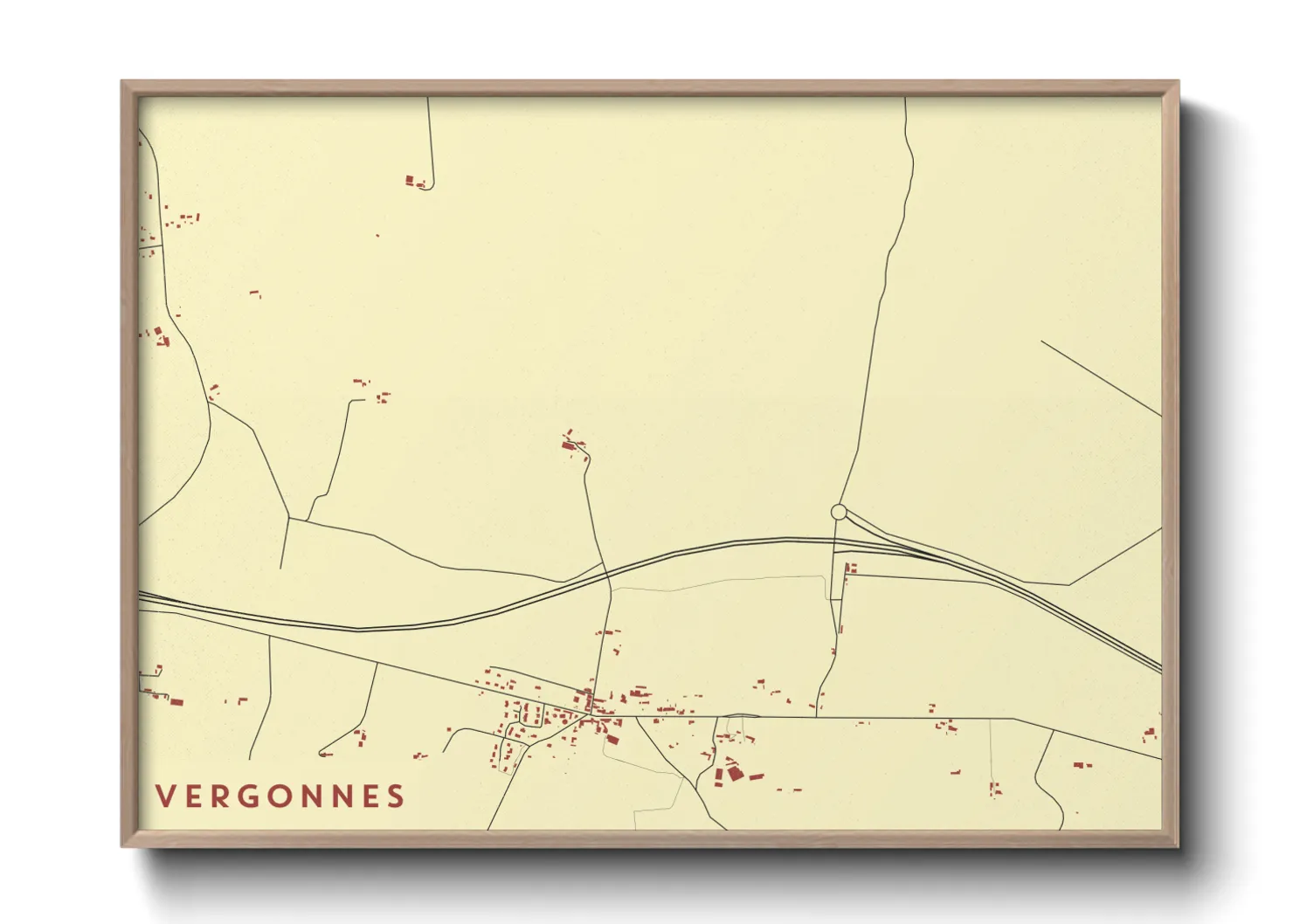 Une affiche de carte sur Vergonnes