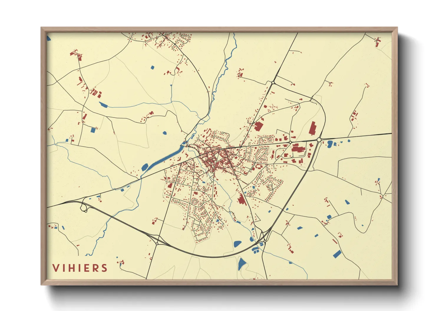 Une affiche de carte sur Vihiers