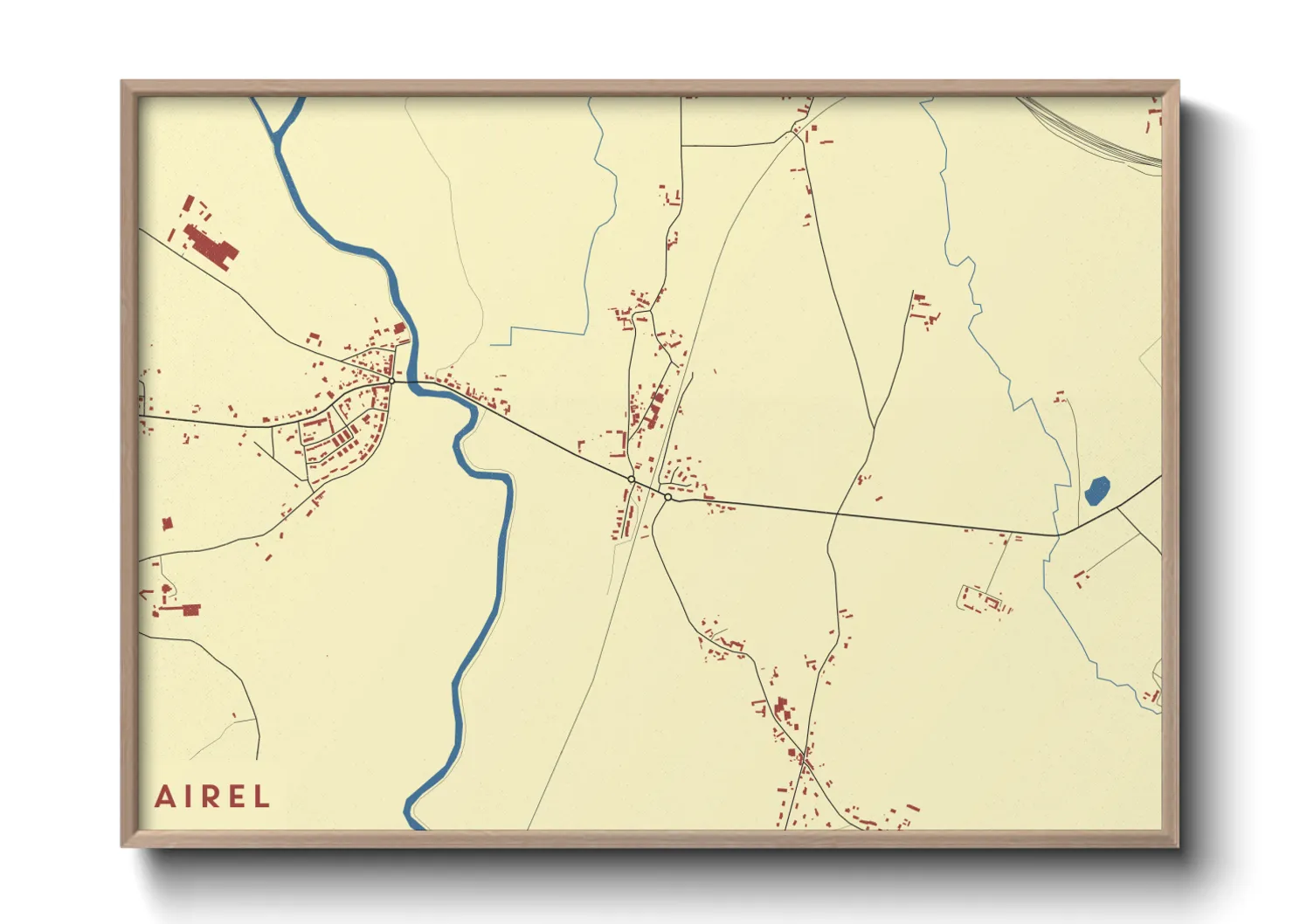 Une affiche de carte sur Airel