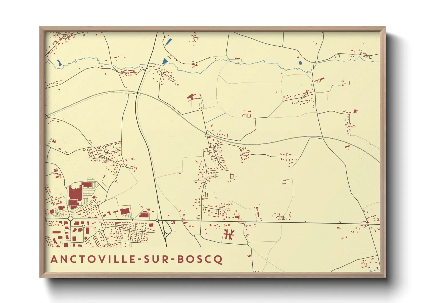 Une affiche de carte sur Anctoville-sur-Boscq