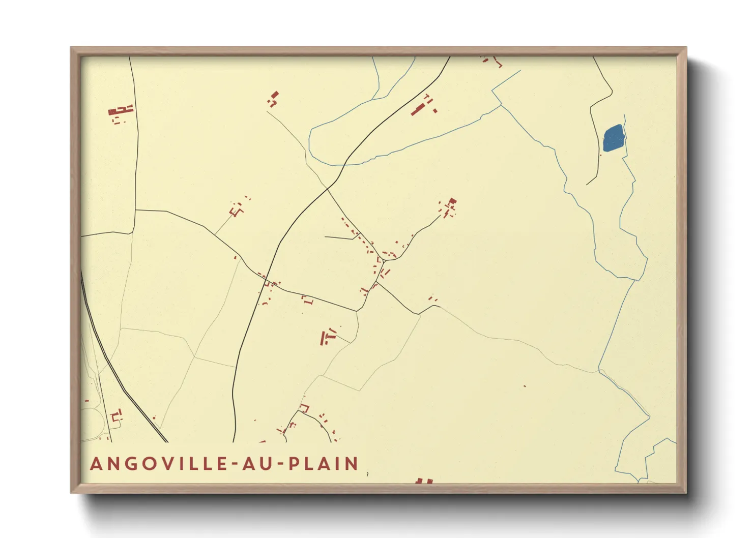 Une affiche de carte sur Angoville-au-Plain