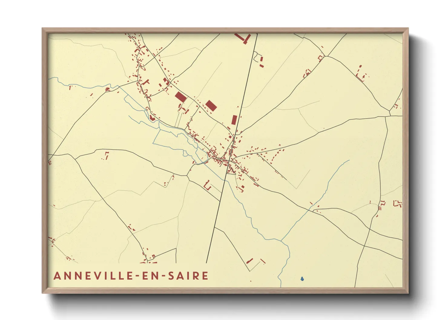 Une affiche de carte sur Anneville-en-Saire