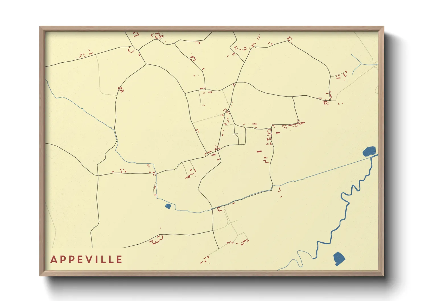 Une affiche de carte sur Appeville