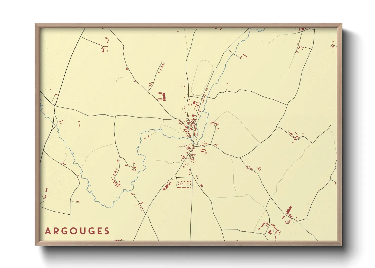 Une affiche de carte sur Argouges