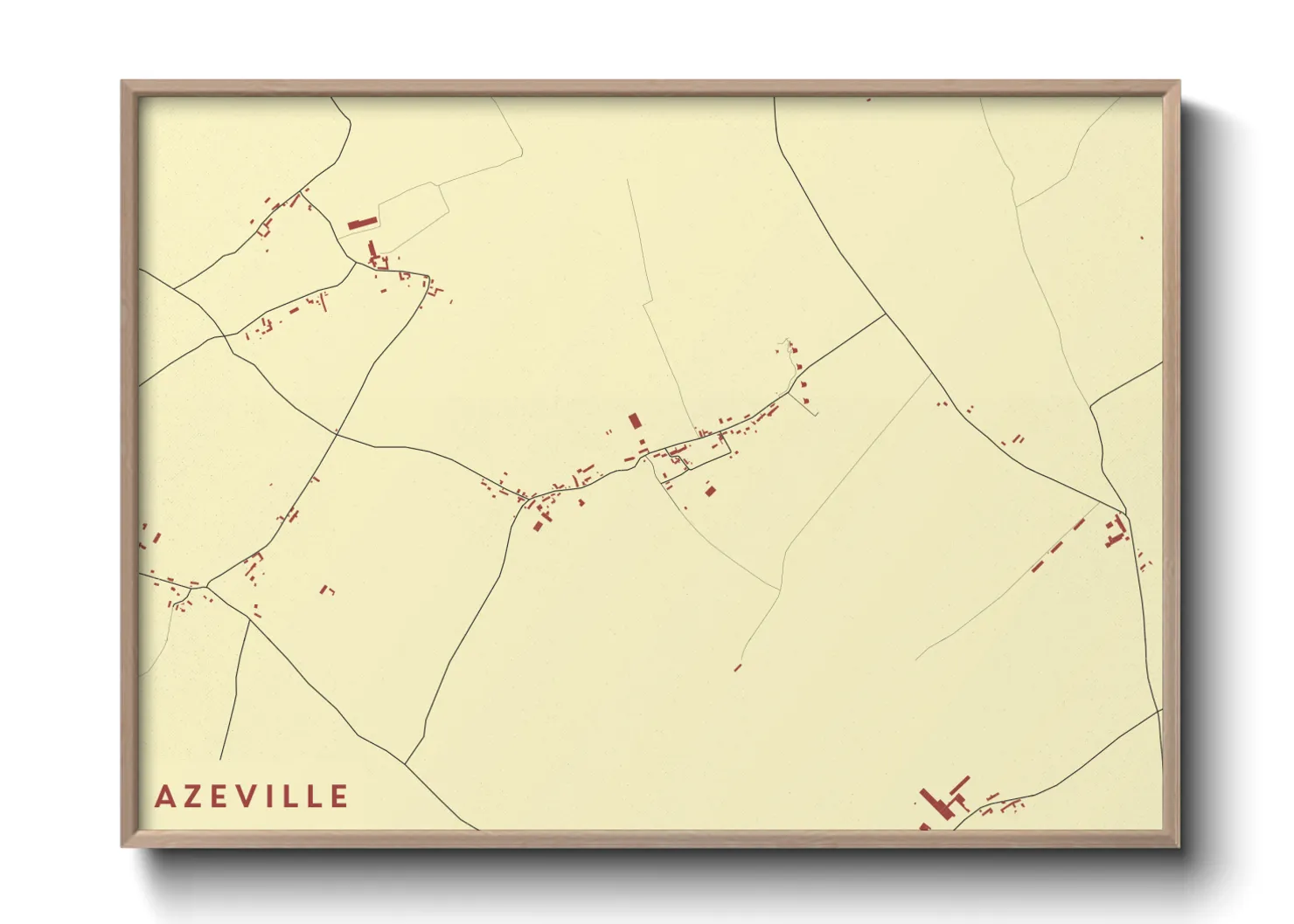 Une affiche de carte sur Azeville