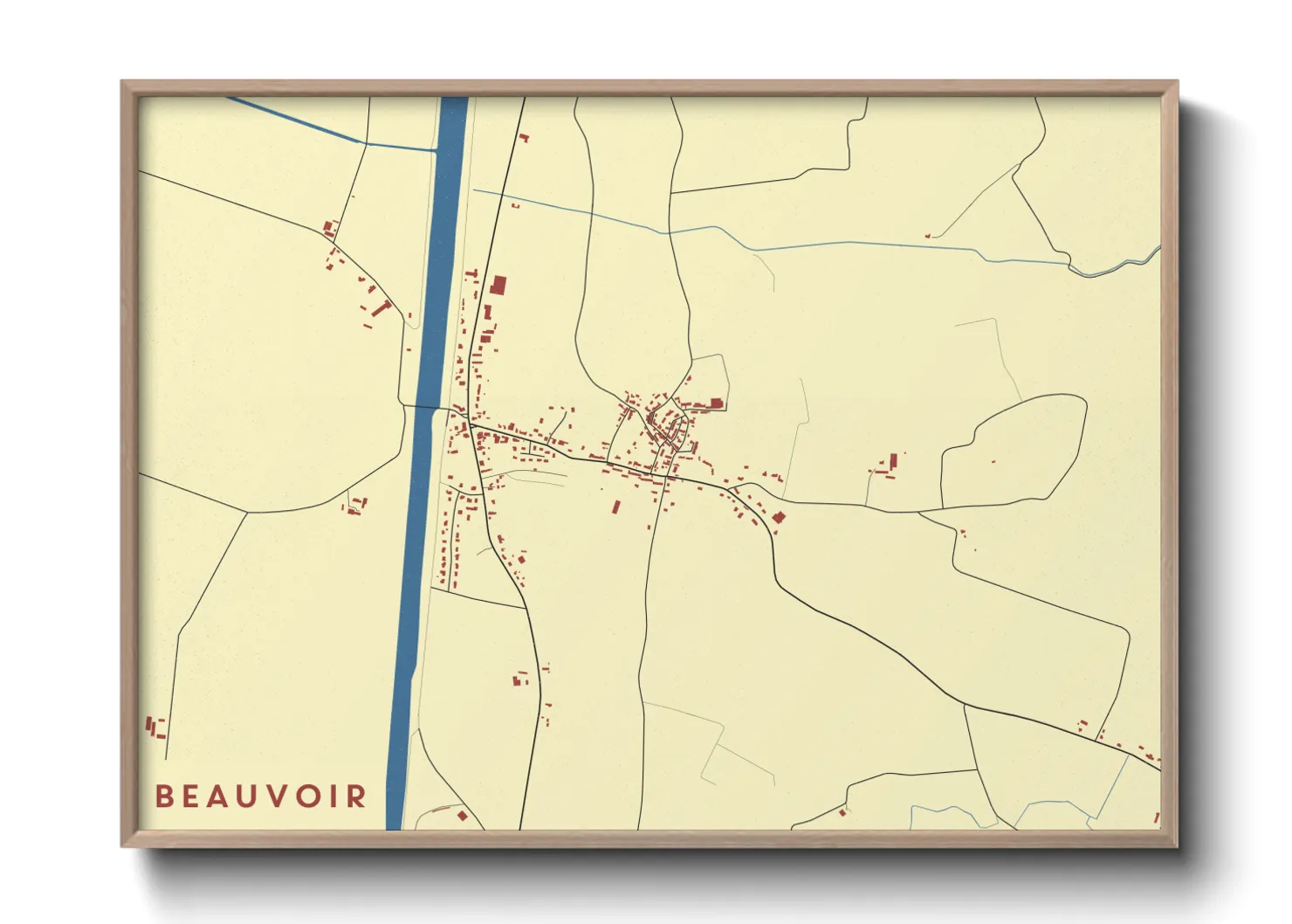 Une affiche de carte sur Beauvoir