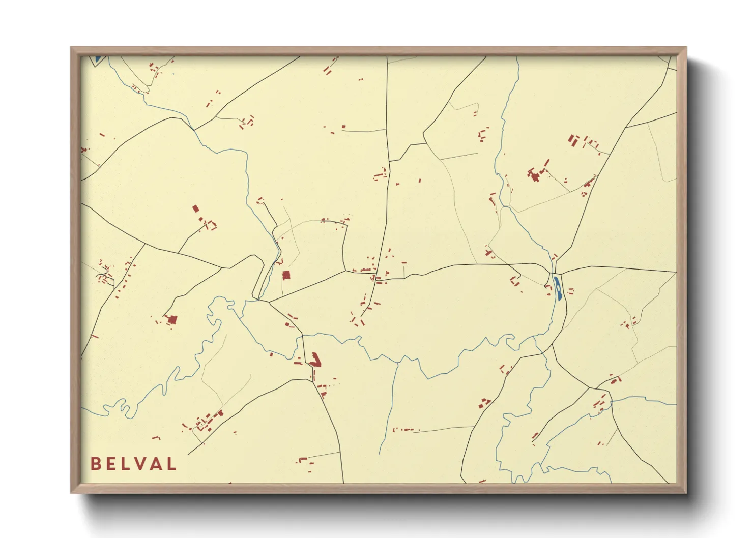 Une affiche de carte sur Belval