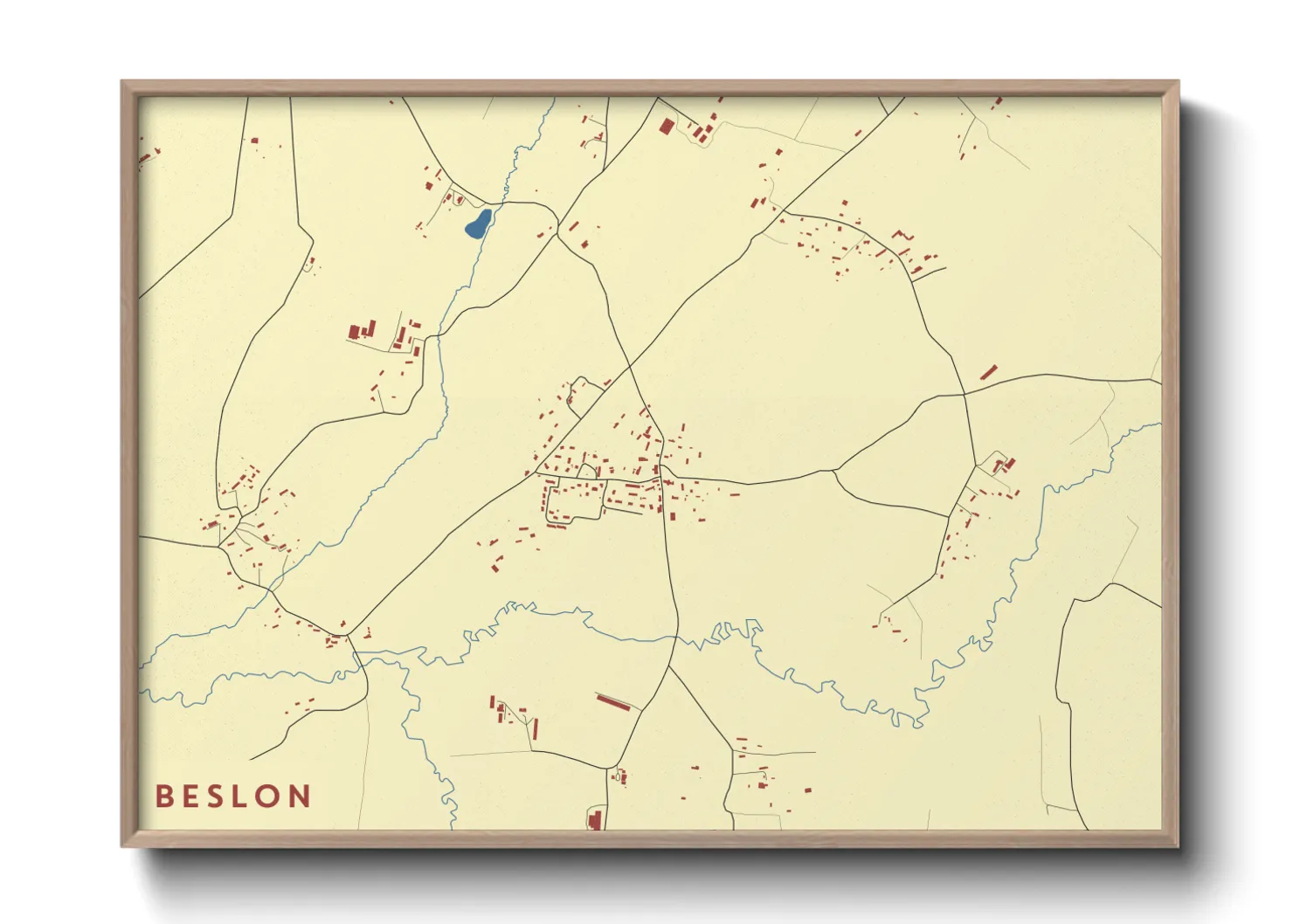 Une affiche de carte sur Beslon