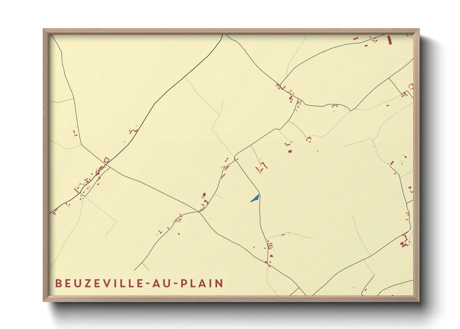 Une affiche de carte sur Beuzeville-au-Plain