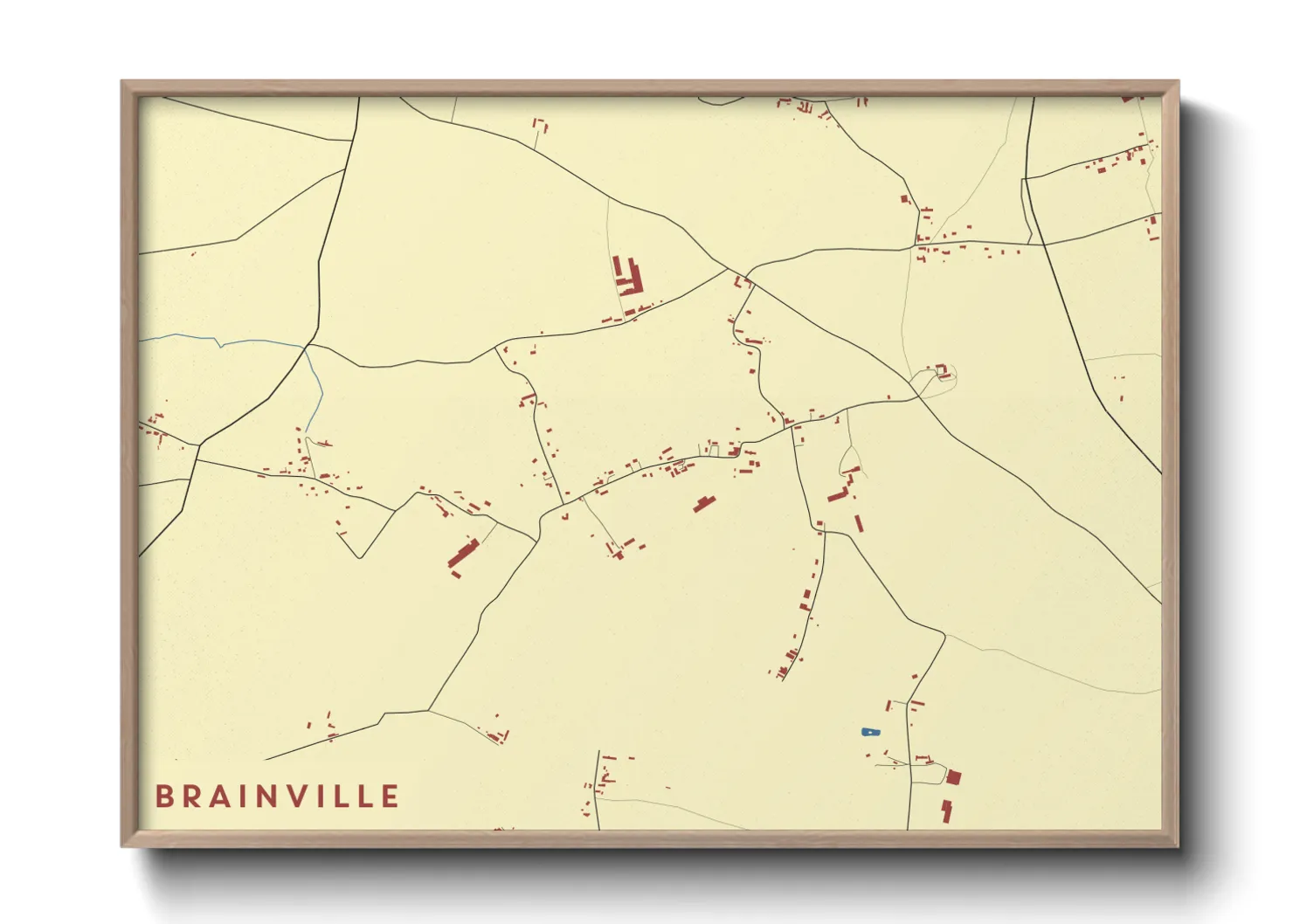 Une affiche de carte sur Brainville