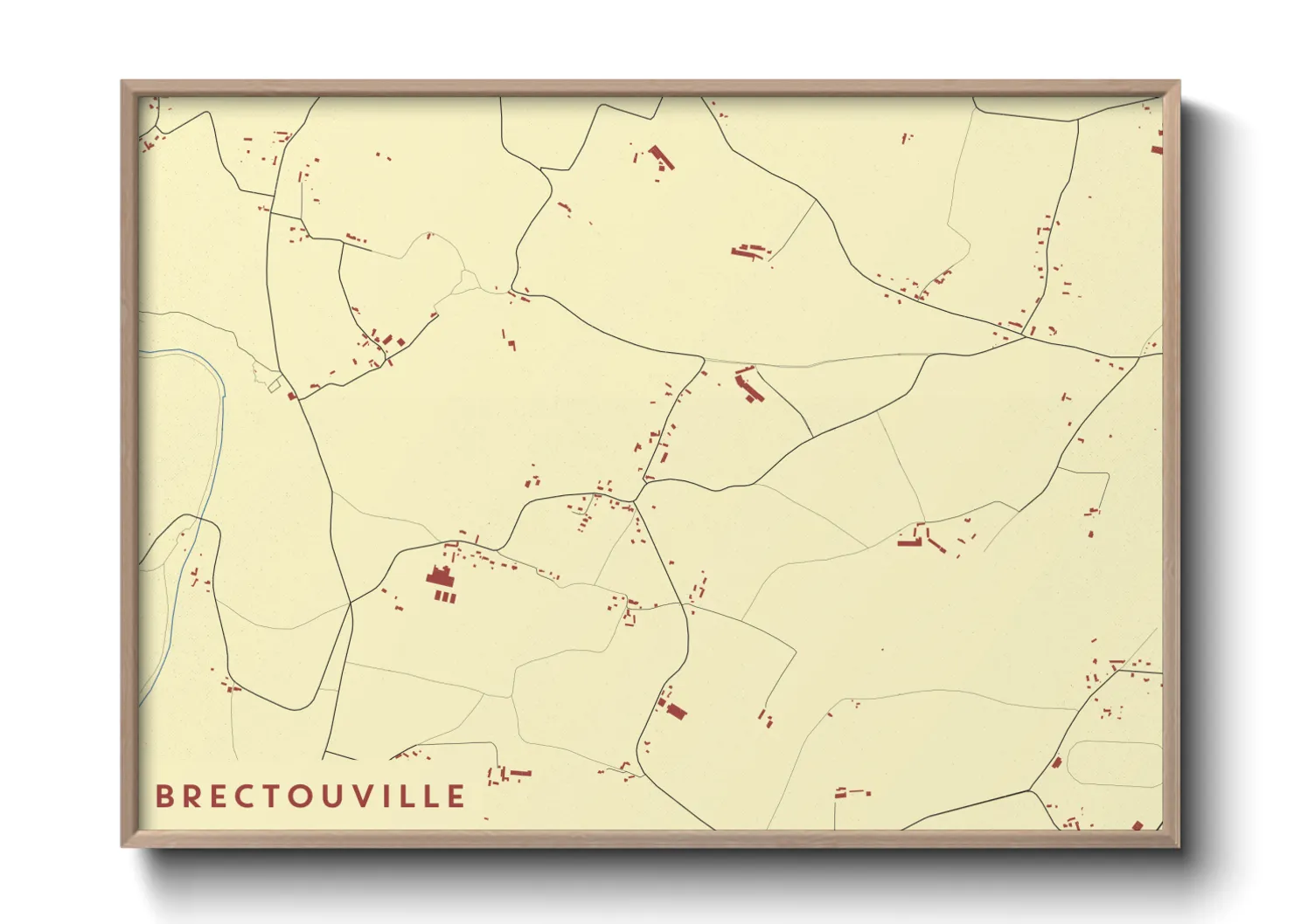 Une affiche de carte sur Brectouville