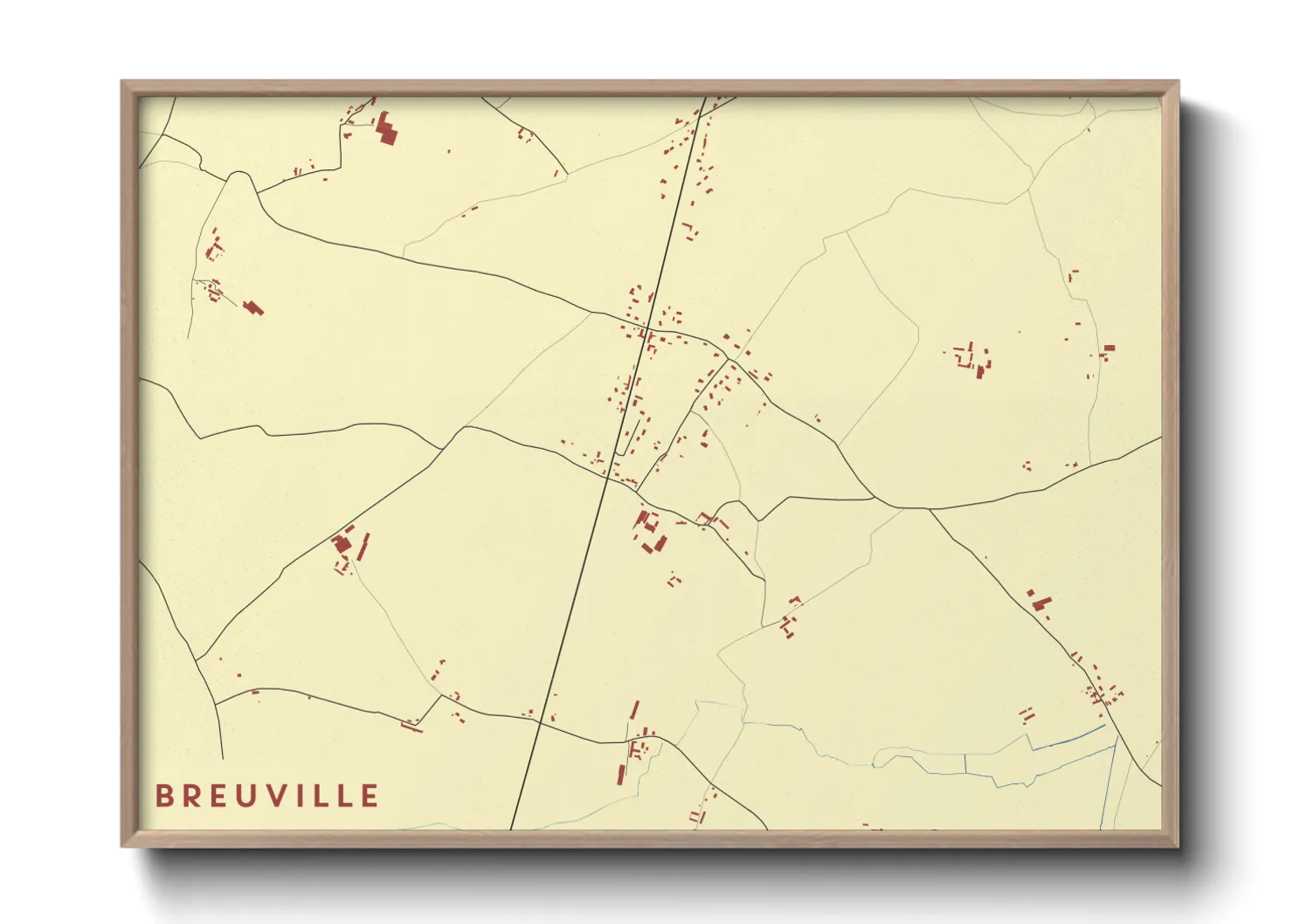 Une affiche de carte sur Breuville