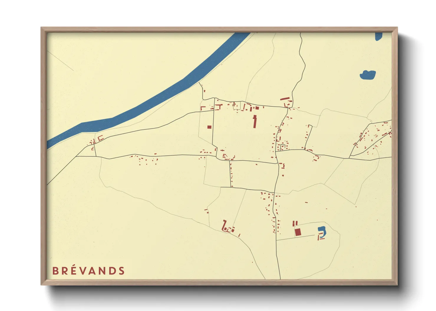 Une affiche de carte sur Brévands