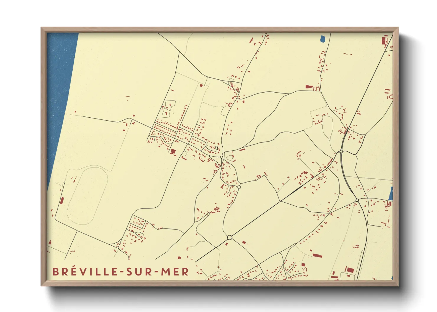 Une affiche de carte sur Bréville-sur-Mer