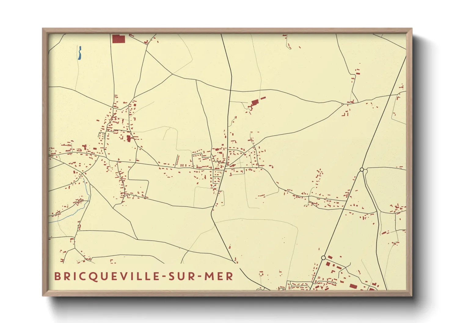 Une affiche de carte sur Bricqueville-sur-Mer