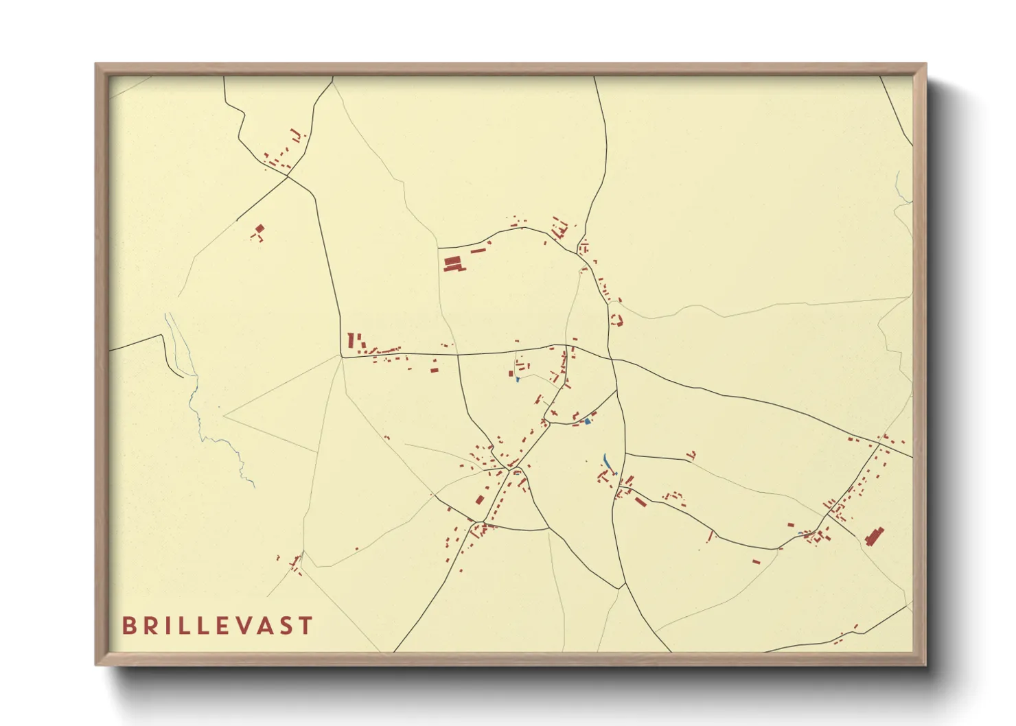 Une affiche de carte sur Brillevast