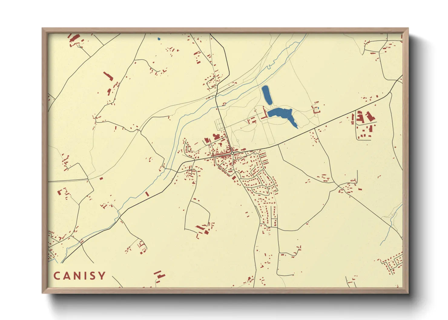 Une affiche de carte sur Canisy