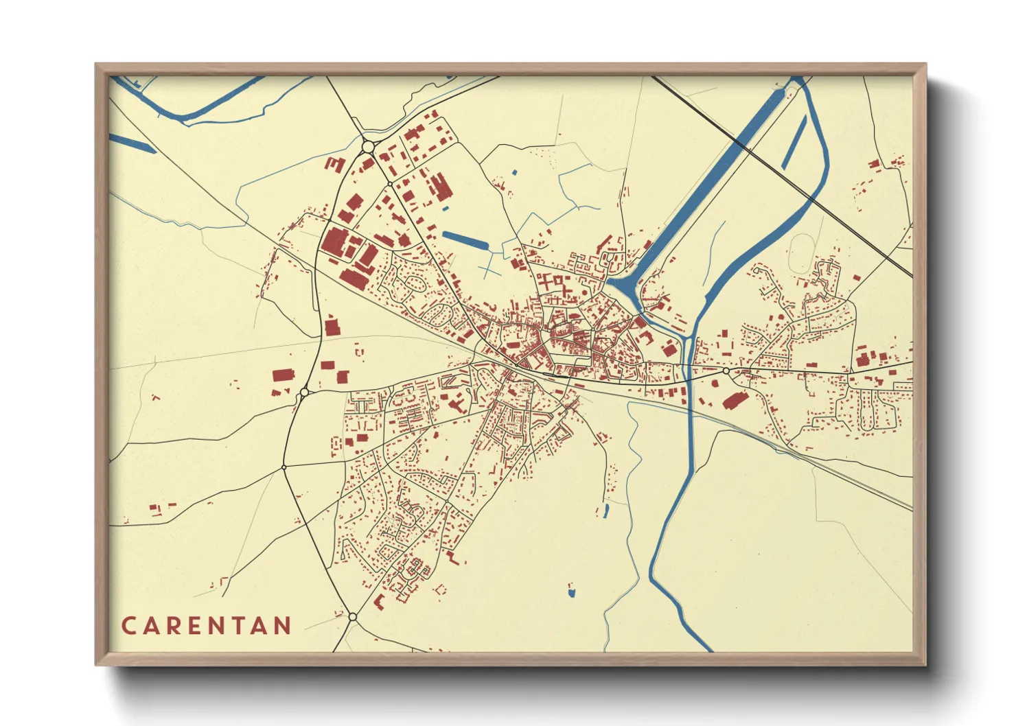 Une affiche de carte sur Carentan