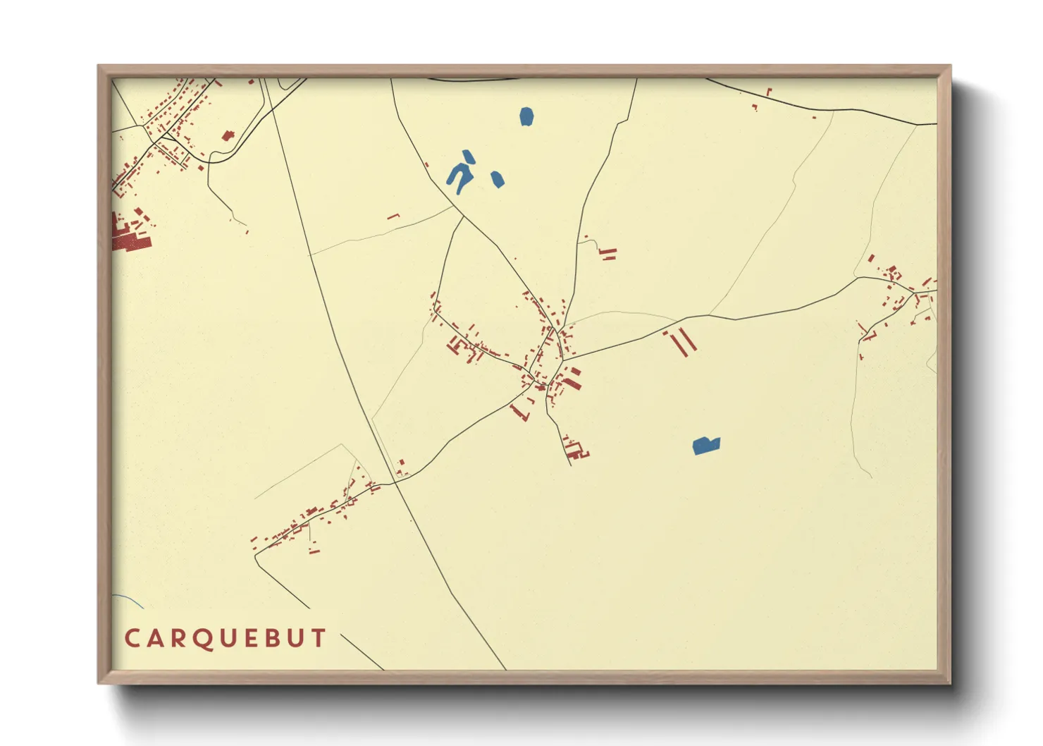 Une affiche de carte sur Carquebut